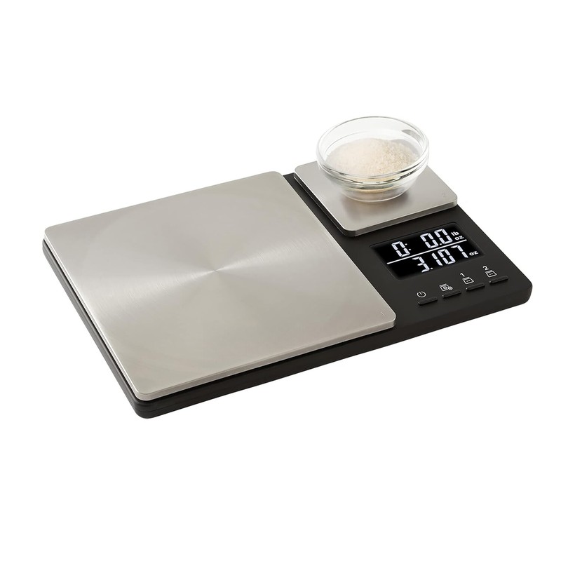 Dual Platform Digital Scale, 11 lb Capacity and 16 oz Precision Capacity, Black gallery
