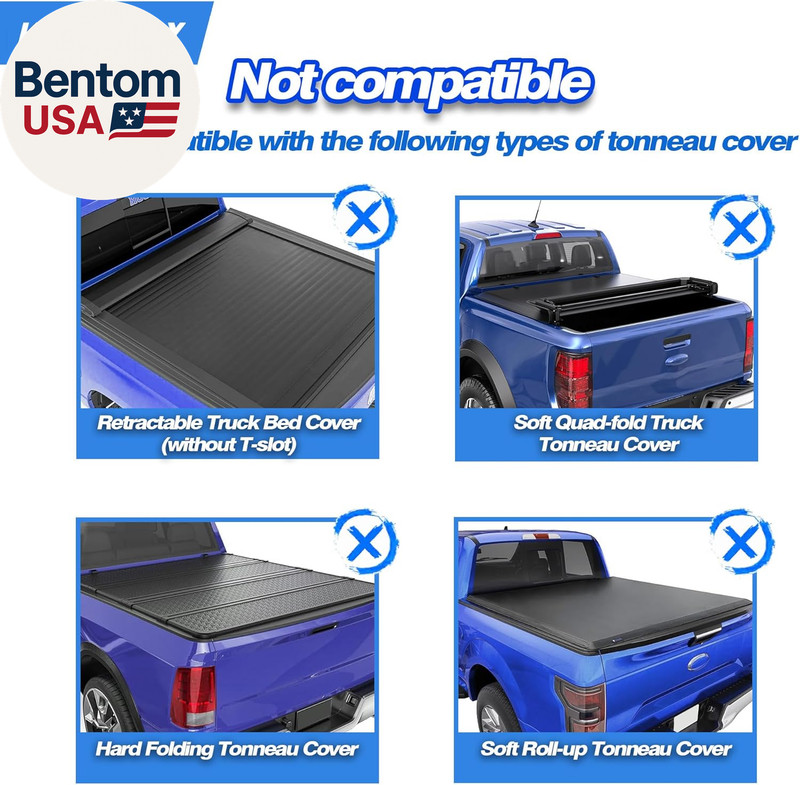 71.3’’ Adjustable Truck Bed Rack Cross Bars(2-Pack) for Full-Size Trucks, T-Slot gallery