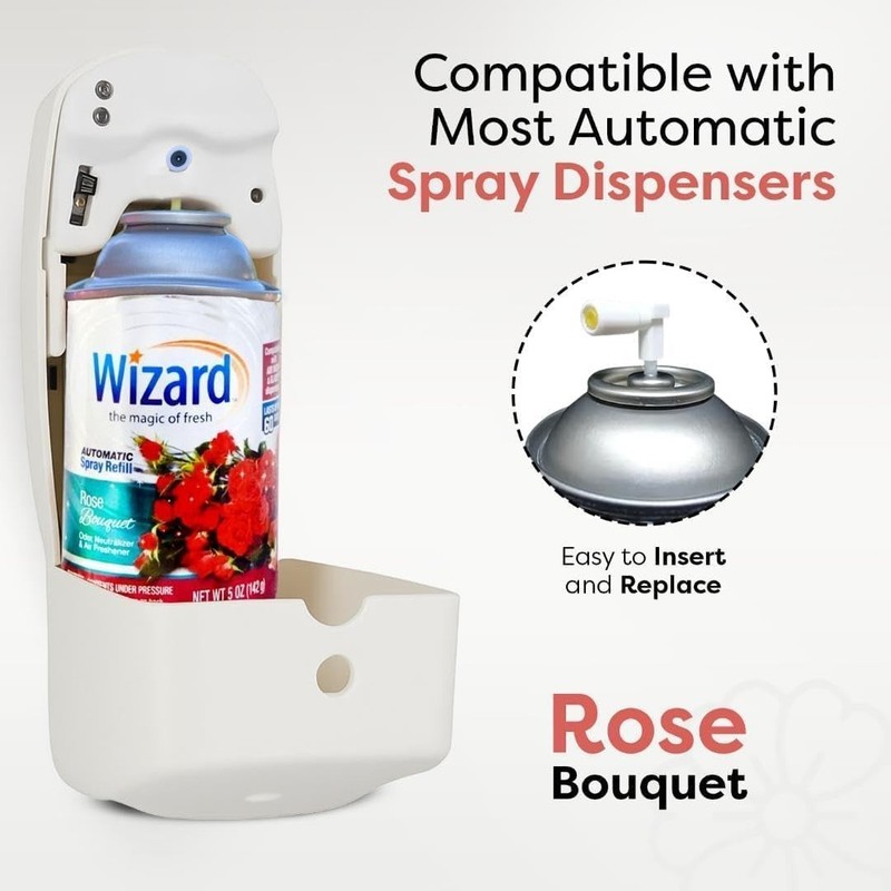 3 WIZARD AUTOMATIC SPRAY REFILLS – 5 oz ROSE BOUQUET gallery