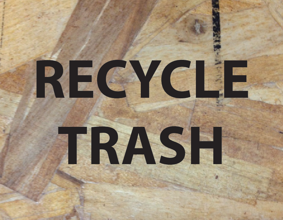RECYCLE and TRASH Bin Die Cut Stickers Label Recycle Can Decals 4 for 1 gallery