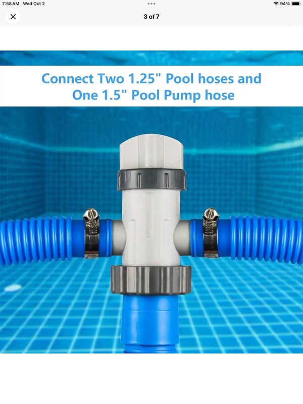 Replacement Dual Split Hose Plunger Valve Pool Part Accessory 1 pack, New gallery