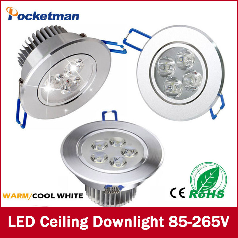 4/10pc 3W/5W LED Downlight Dimmable Spot Panel light Recessed Ceiling Lamp 110V gallery