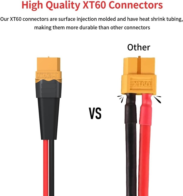 Efficient 10AWG 50FT XT60 Extension Cable for Seamless Outdoor Power Connections gallery