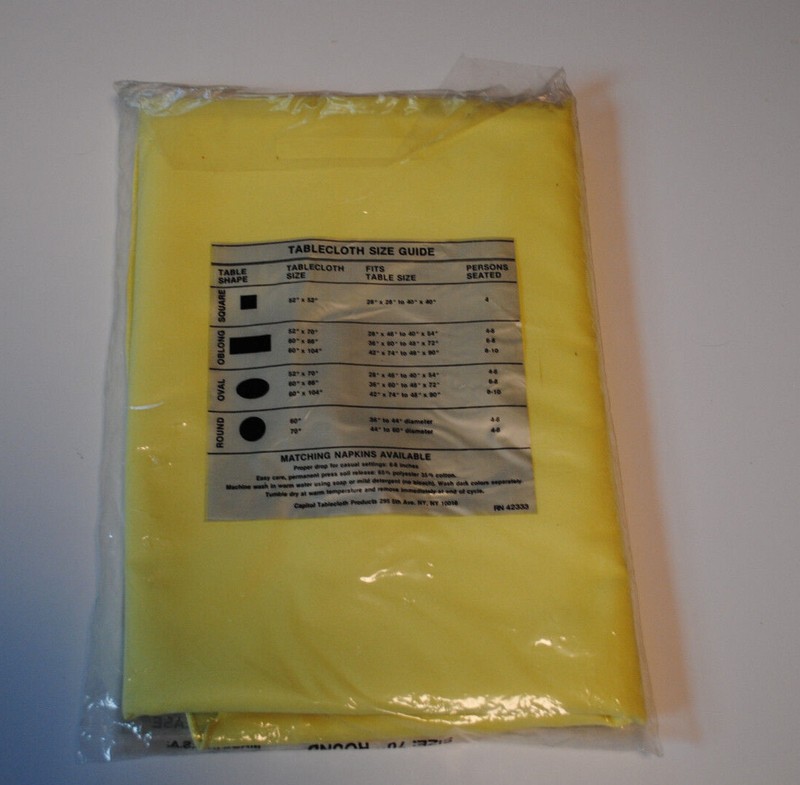EMPRESS YELLOW TABLECLOTH Polyester Cotton Fabric 70 Round EASTER SPRING gallery