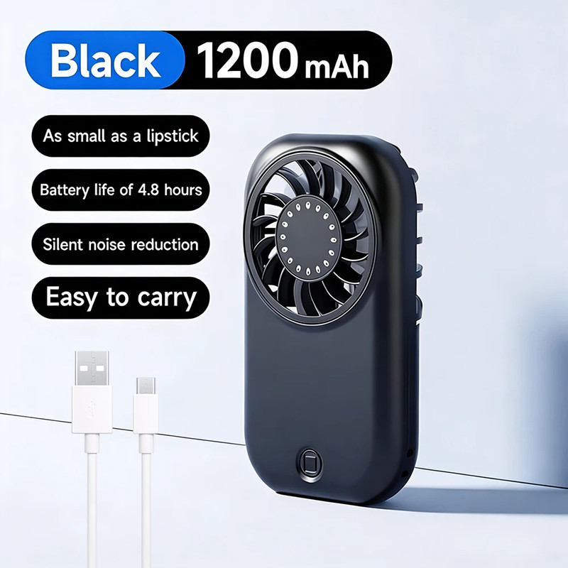1200Mah Handheld Mini Fan Powerful Small Personal Portable Speed Adjustable USB gallery