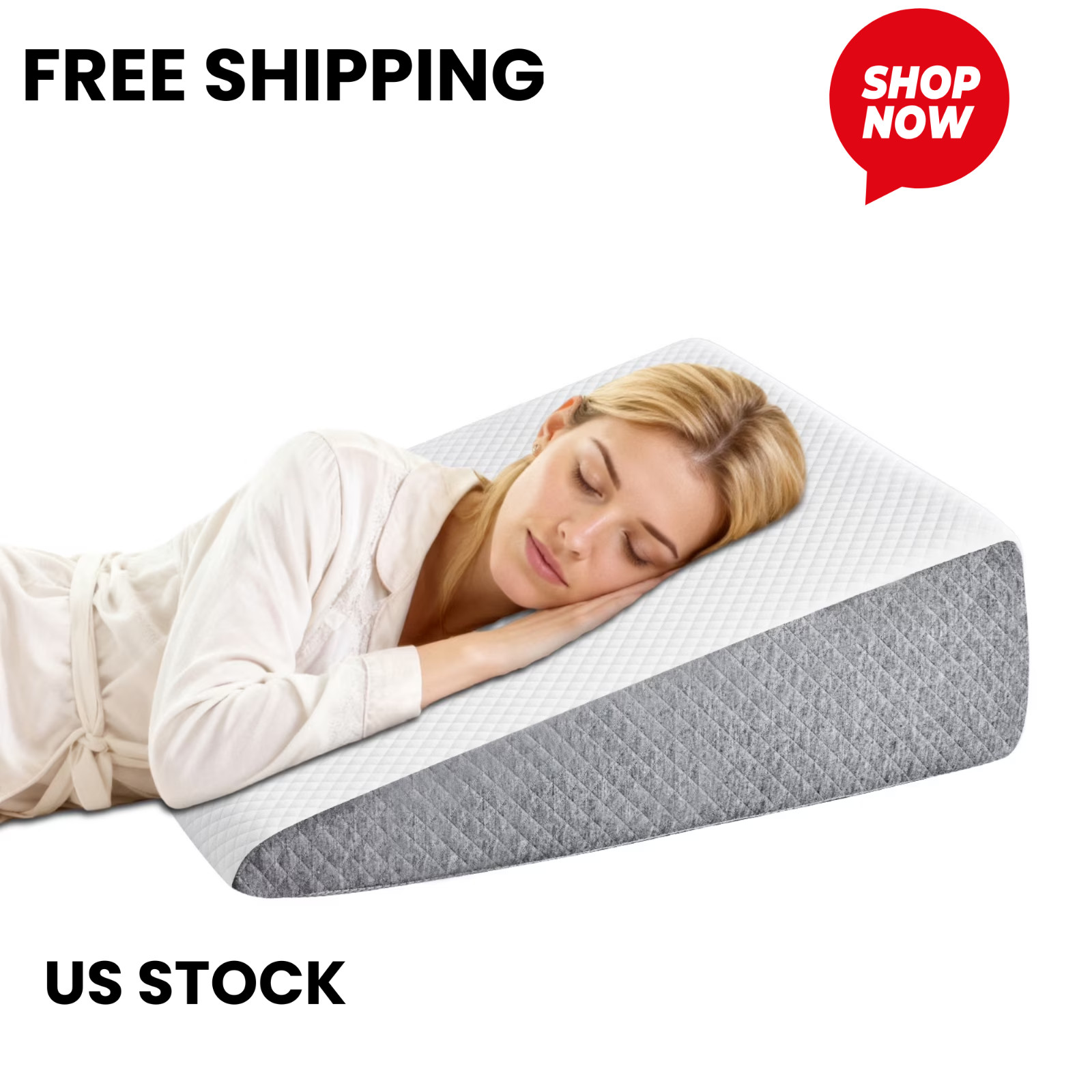 GIANNA Wedge Pillow, Memory Foam Bed Wedge for Acid Reflux & Recovery gallery