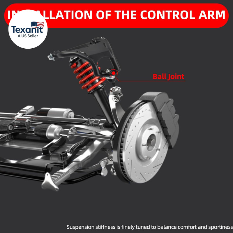 Front Upper & Lower Suspension Control Arms Compatible with 1968-1972 Chevrolet gallery