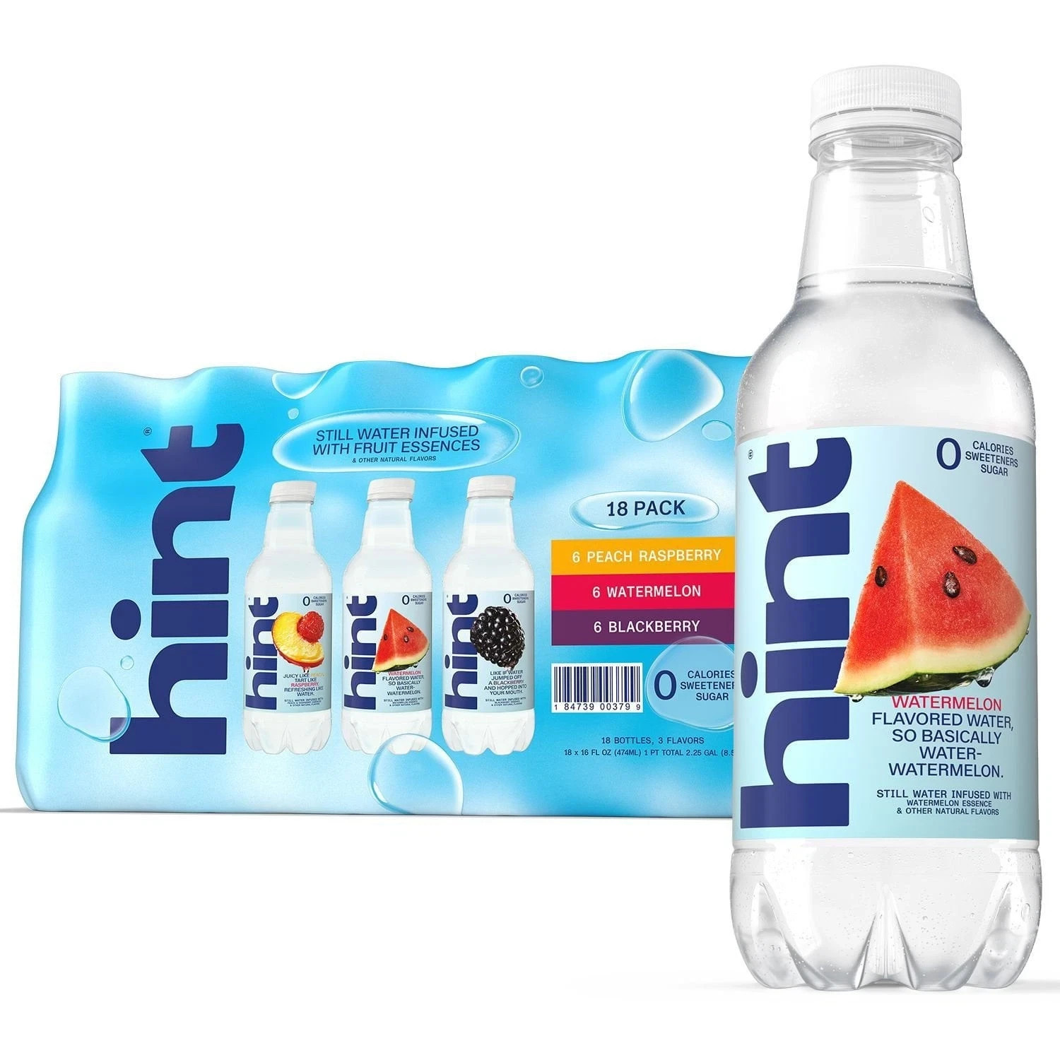 Hint Flavored Water Variety Pack 16 fl. oz., 18 pk. gallery