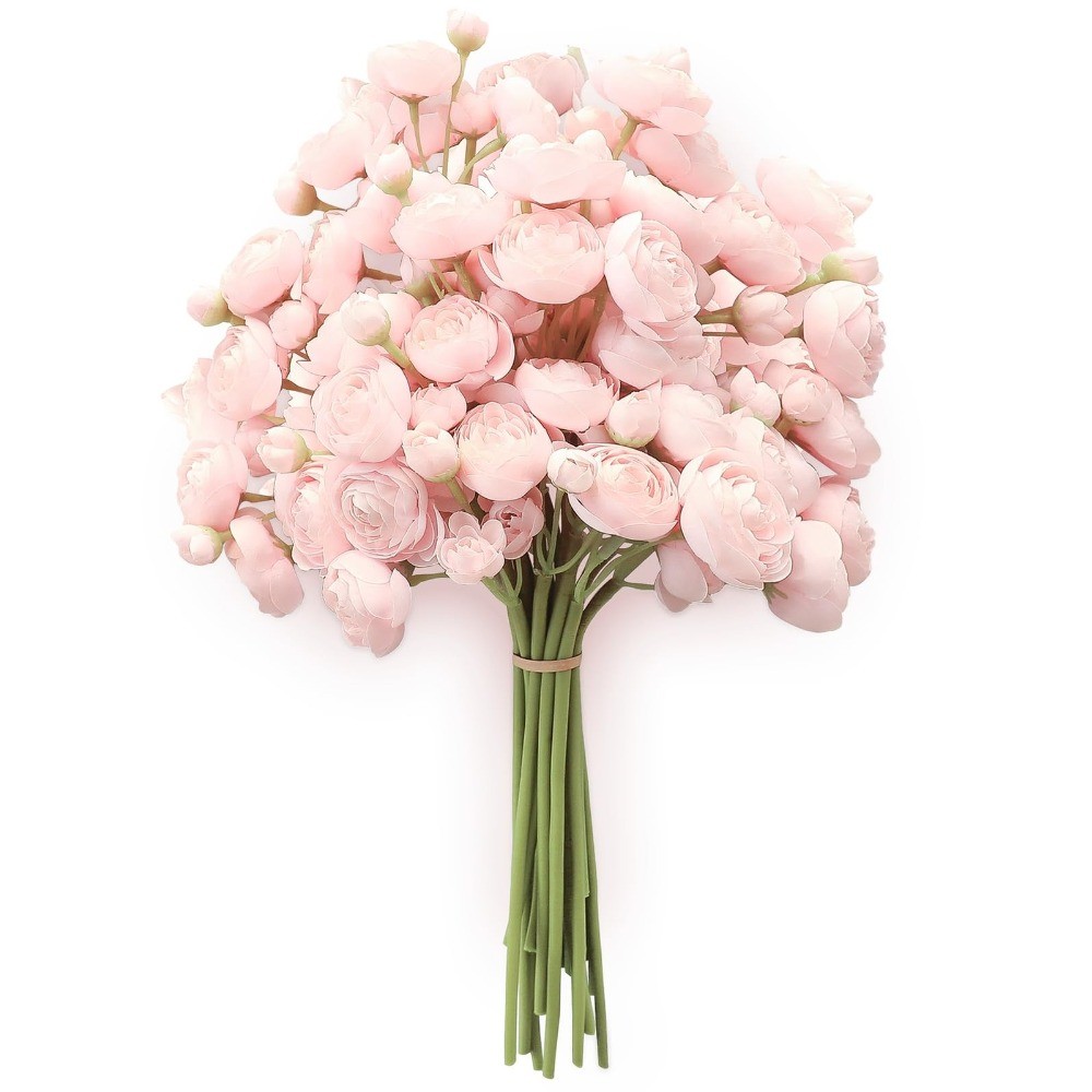 18Pcs Ranunculus Artificial Flowers Fake Wedding Flowers DIY Bouquets Home Decor gallery