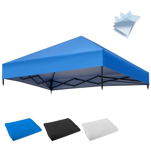 10×10FT Canopy Tent Replacement Top, Instant Pop Up Canopy Straight Leg Blue gallery