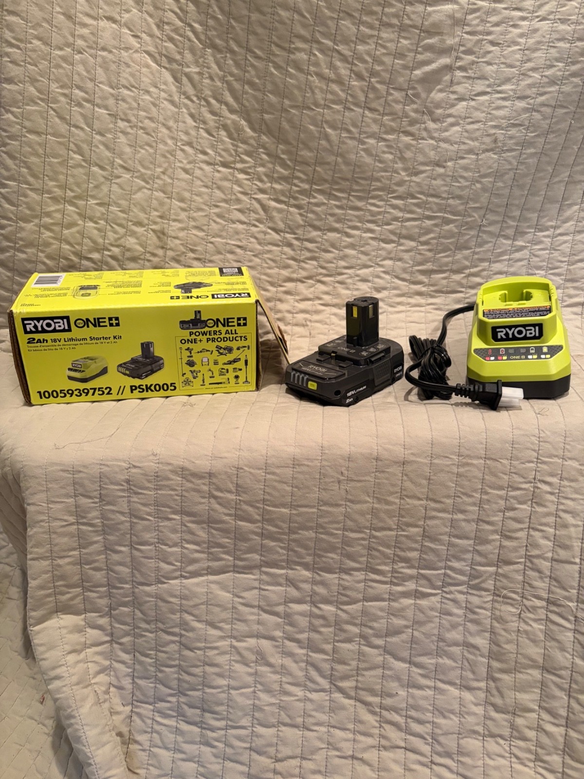 Ryobi PSK005 ONE+ 18V 2.0Ah Lithium Battery Starter Kit gallery