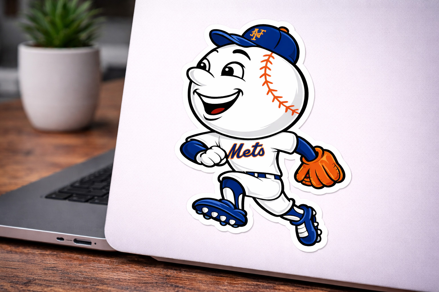 Weather Resistant Vinyl Sticker/Decal - New York Blue & Orange Baseball 13 gallery