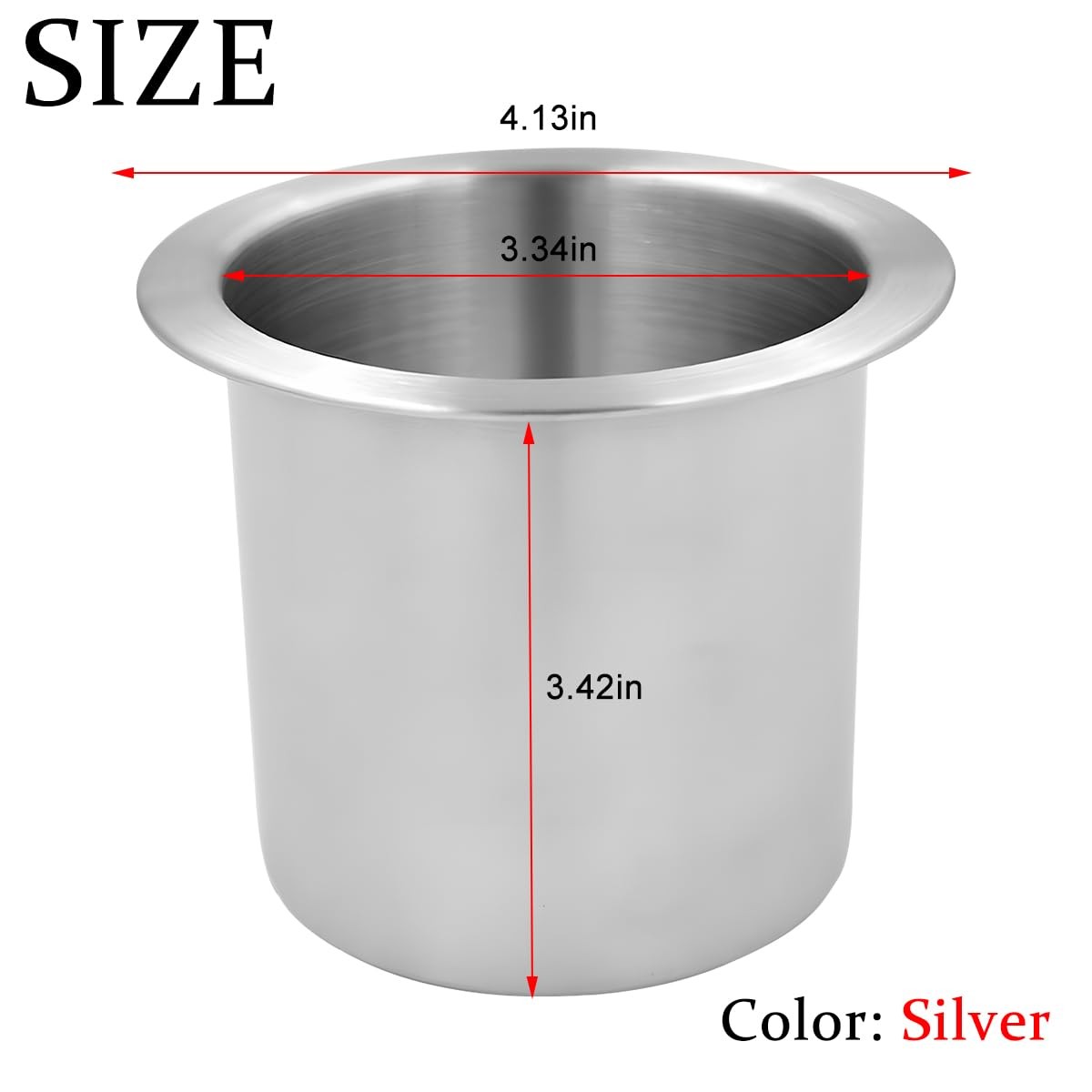 Universal Dropin Car Cup Holder, 2PCS Stainless Steel Drink Storage Insert gallery