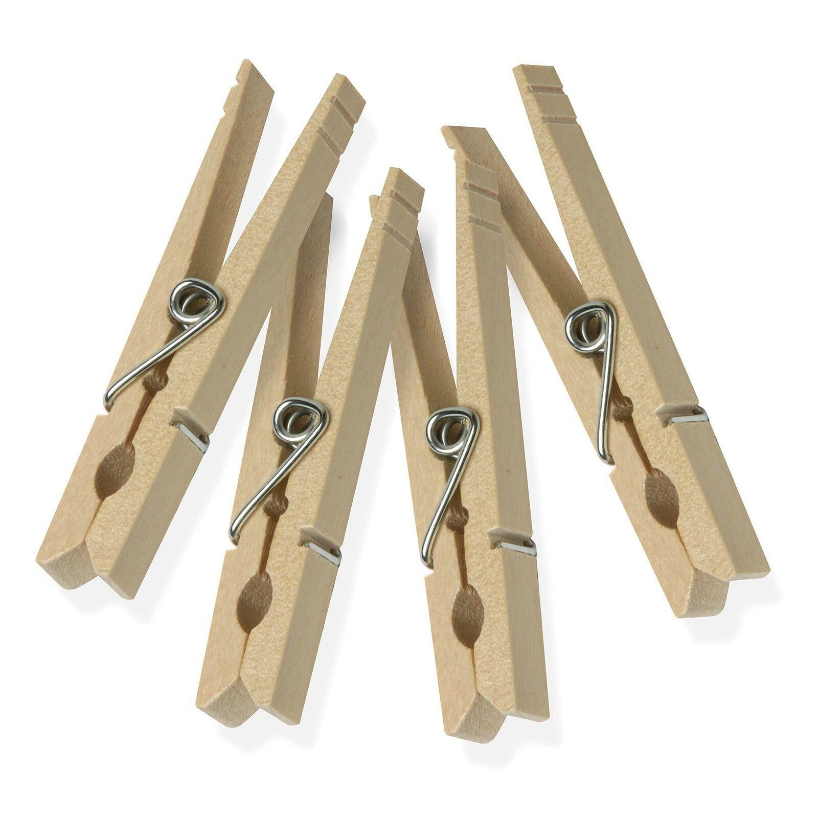 50 pack Classic Wood Clothespins Spring Clip Wooden Clothes Pin Indoor/Outdoor gallery