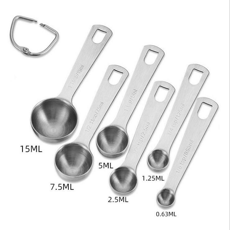TECHTONGDA 1 PC Stainless Steel Measuring Spoons 6 Set Cooking Tool Hot Sale gallery