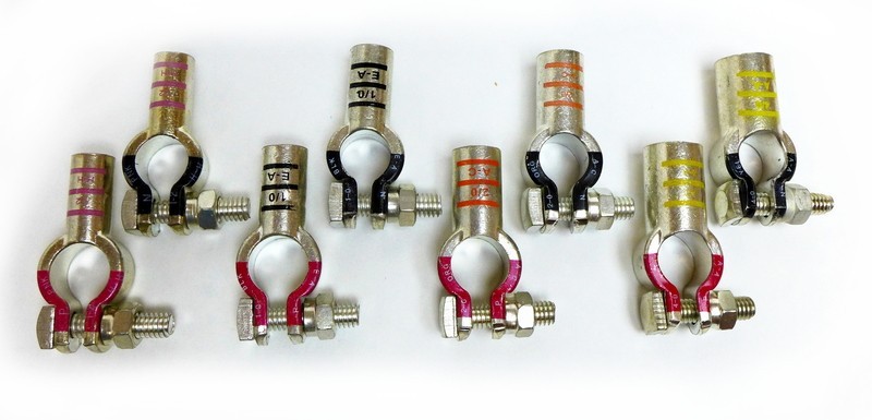 FTZ EcoMax Tinned Plated Copper Battery Terminals – Positive & Negative #4 - 4/0 gallery