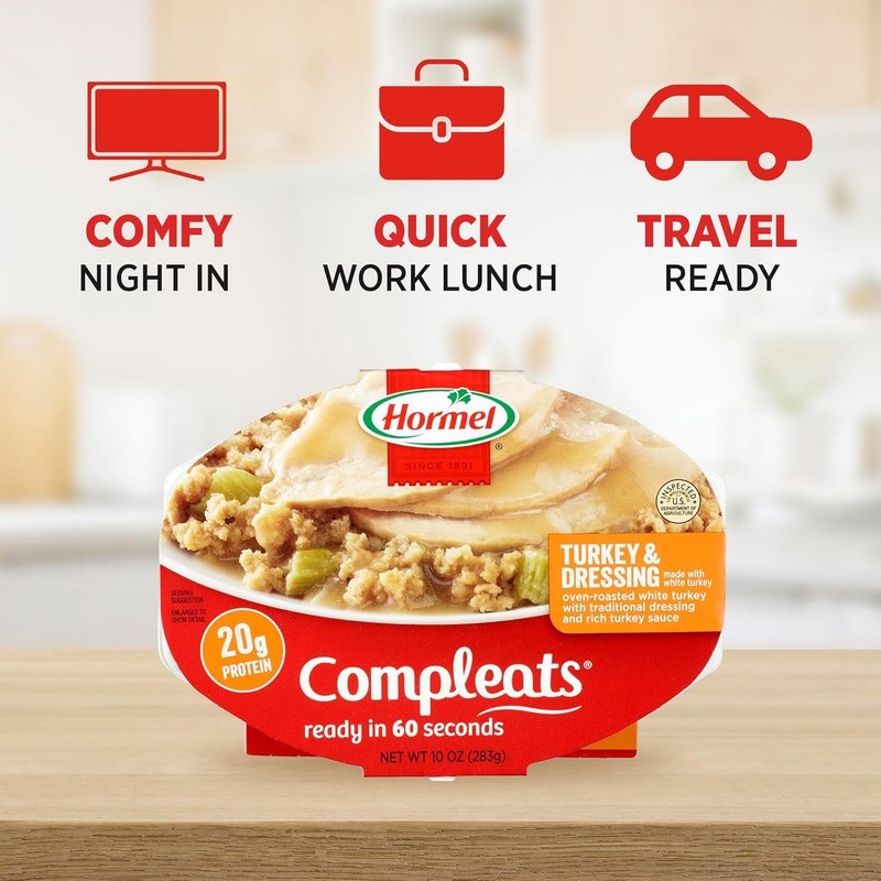 HORMEL COMPLEATS Turkey & Dressing Microwave Tray, 10 oz. (6 Pack) Free Shipping gallery