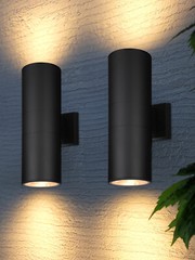 2 Pack 17.72″ Up and Down Wall Sconce, 2-Light Outdoor Porch Light, E26 Base
