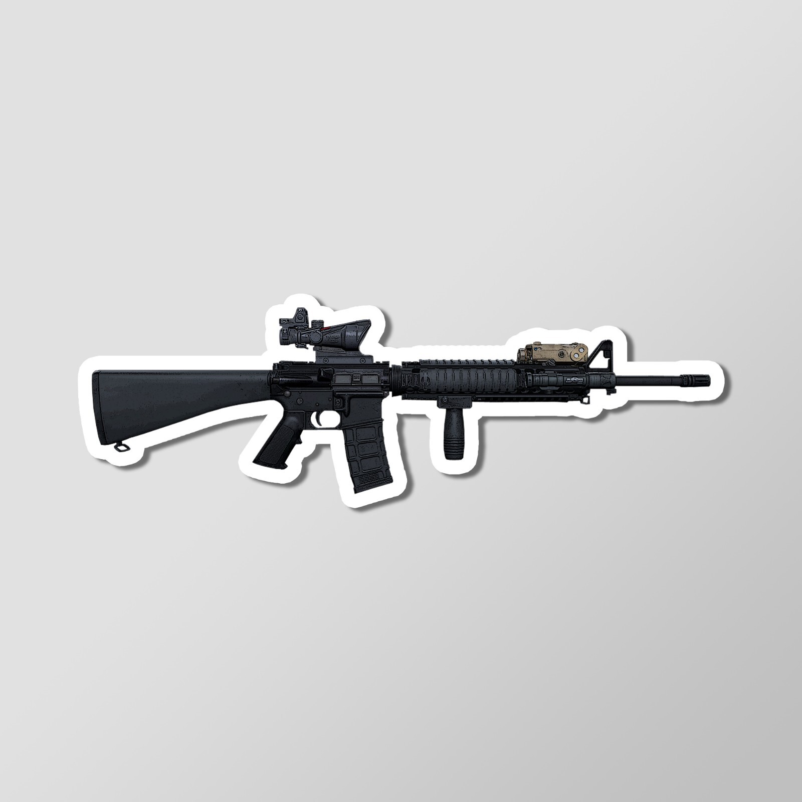 M16A4 USMC Rifle Art Laptop Sticker Vinyl Decal 4" Length gallery