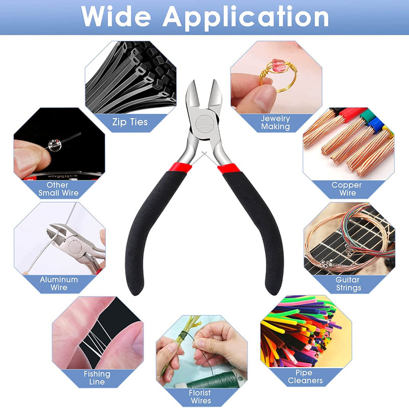 Wire Cutters Small Side Cutters for Crafts Flush Cutting Pliers for Jewelry M gallery