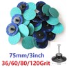 3inch 75mm Sanding Disc Quick Change 36 60 80 120 Grit Grinding Polishing Pad gallery