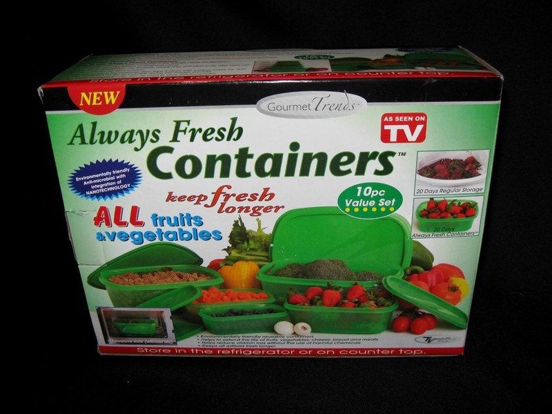 NEW ~ Always Fresh Storage Containers 10 Pc. Set Gourmet Trends AS SEEN ON TV gallery