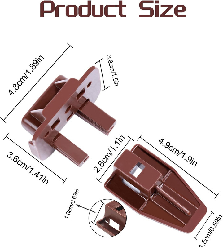 5 Sets for Kenlin Drawer Slide Track Guide Glide - Replacement Parts for Dresser gallery