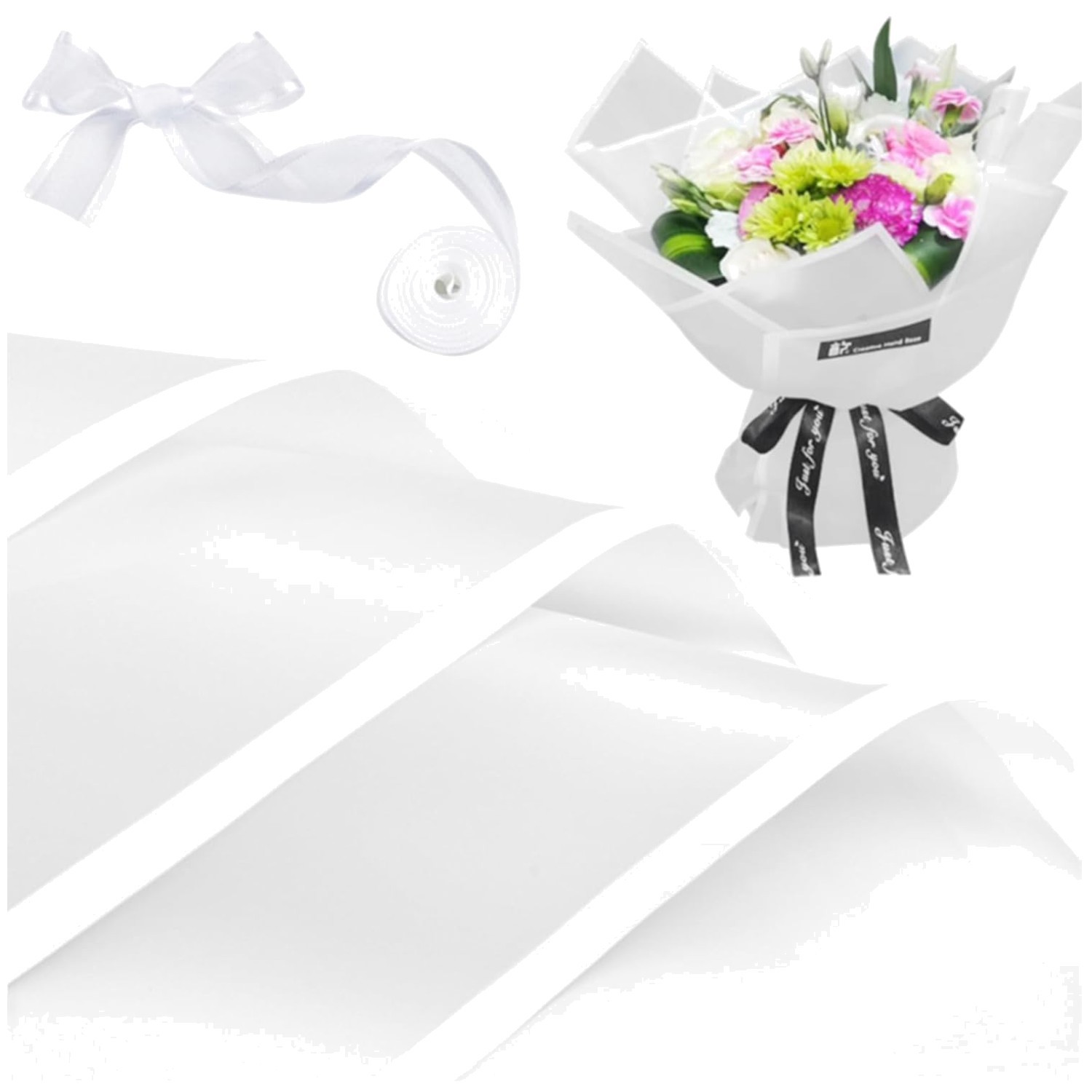 Floral Wrapping Paper Set: 20 Waterproof Sheets & Ribbons for Special Occasions gallery