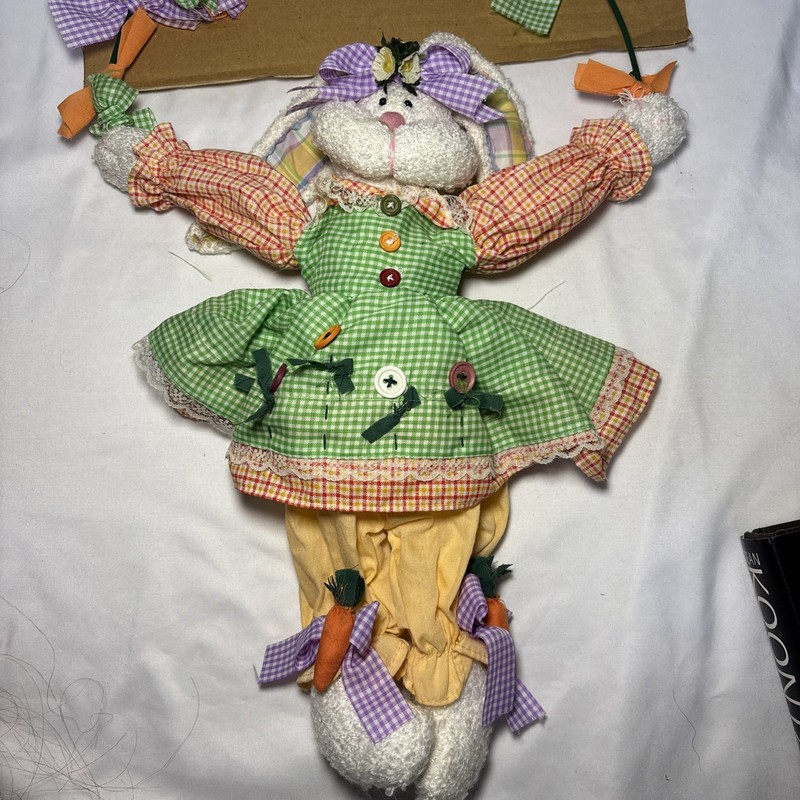 Spring Easter Plush Bunny Door Decor Rabbit Garland Home Party Wall Hanging gallery