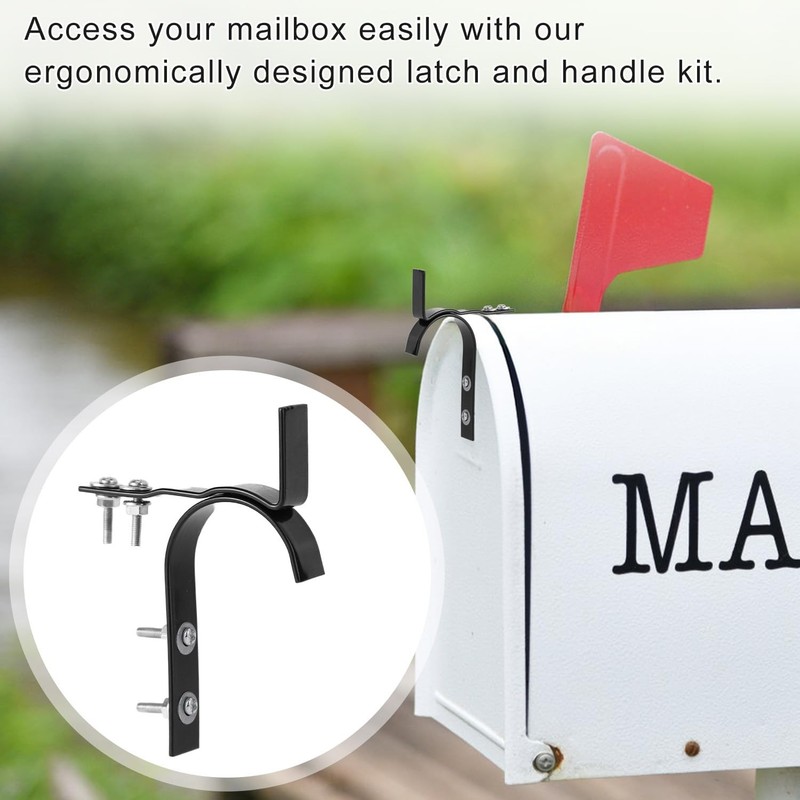 Latch and Handle Kit, Metal Secure Replacement Set for Mailbox Door Repair Ac gallery