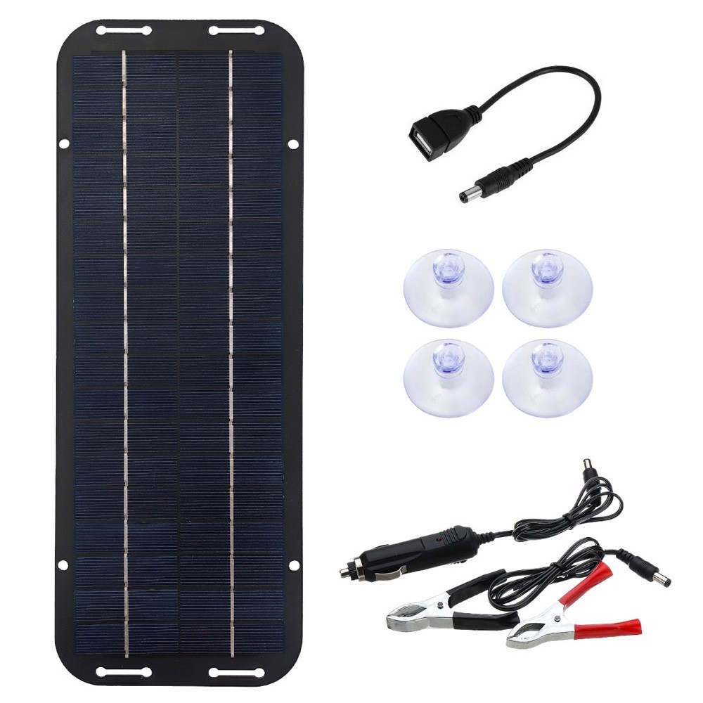 30W Solar Panel 12V Trickle Charger Battery Charger Kit Maintainer Boat Car RV gallery