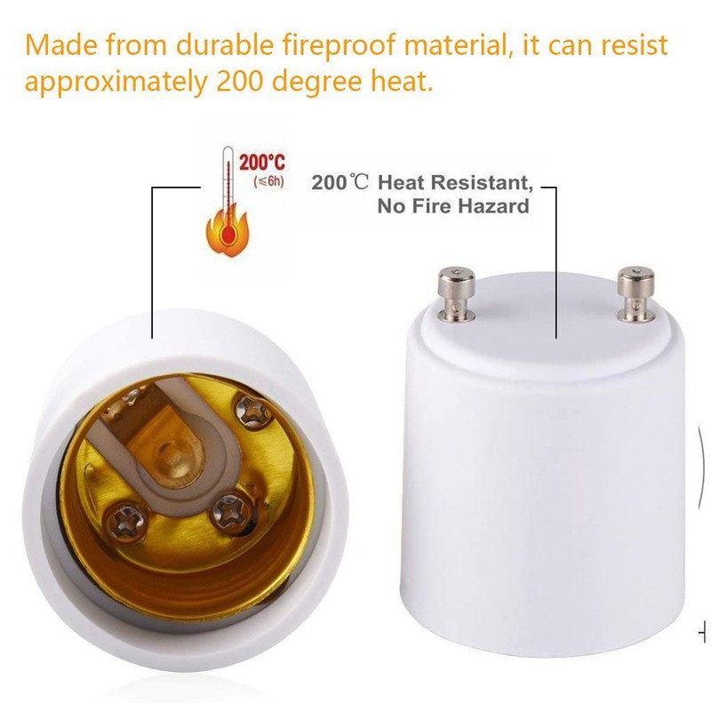 10 Light Socket Adapter Screw Base GU24 To E26 E27 Bulb Lamp Converter Connector gallery