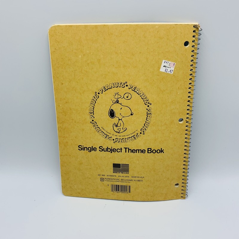 5 Snoopy Peanuts Spiral Bound Notebooks Unused Vtg Rare 80s Butterfly Originals gallery