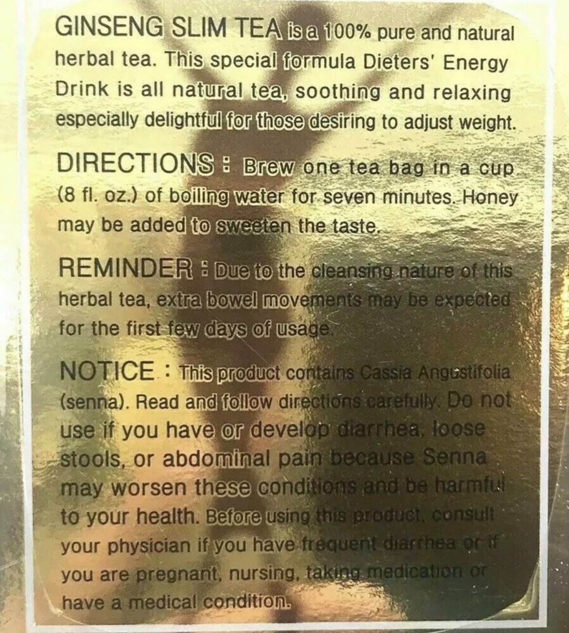 DIET GINSENG SLIM TEA 4 Boxes gallery