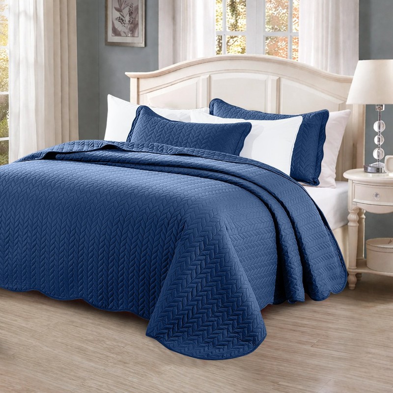 Luxury Cooling Bedspread Set Lightweight Quilted Coverlet Premium Quality King gallery