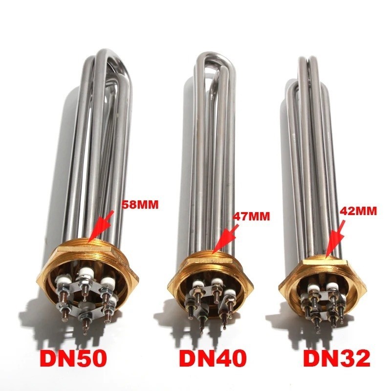 Tubular Heating Element 220V Immersion Heater 1-1/2" 2" 3KW 6KW 9KW 12KW Probe gallery