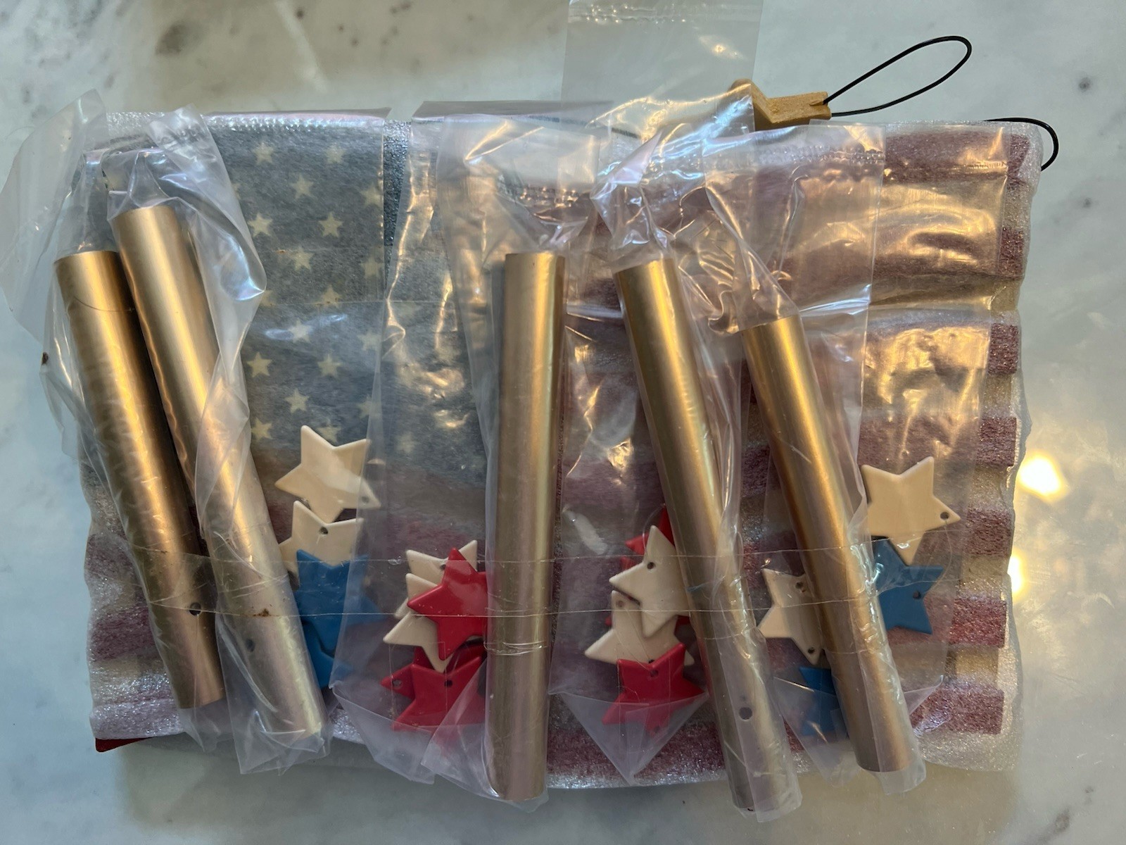 Avon Gift Collection American Style Windchime American Flag Patriotic 2002 NIB gallery