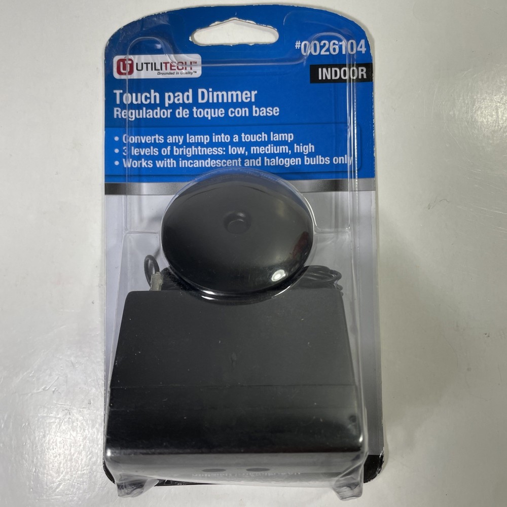 Utilitech Touch Pad Dimmer Convert to Touch Lamp3 Levels of Bright #0026104 NOS