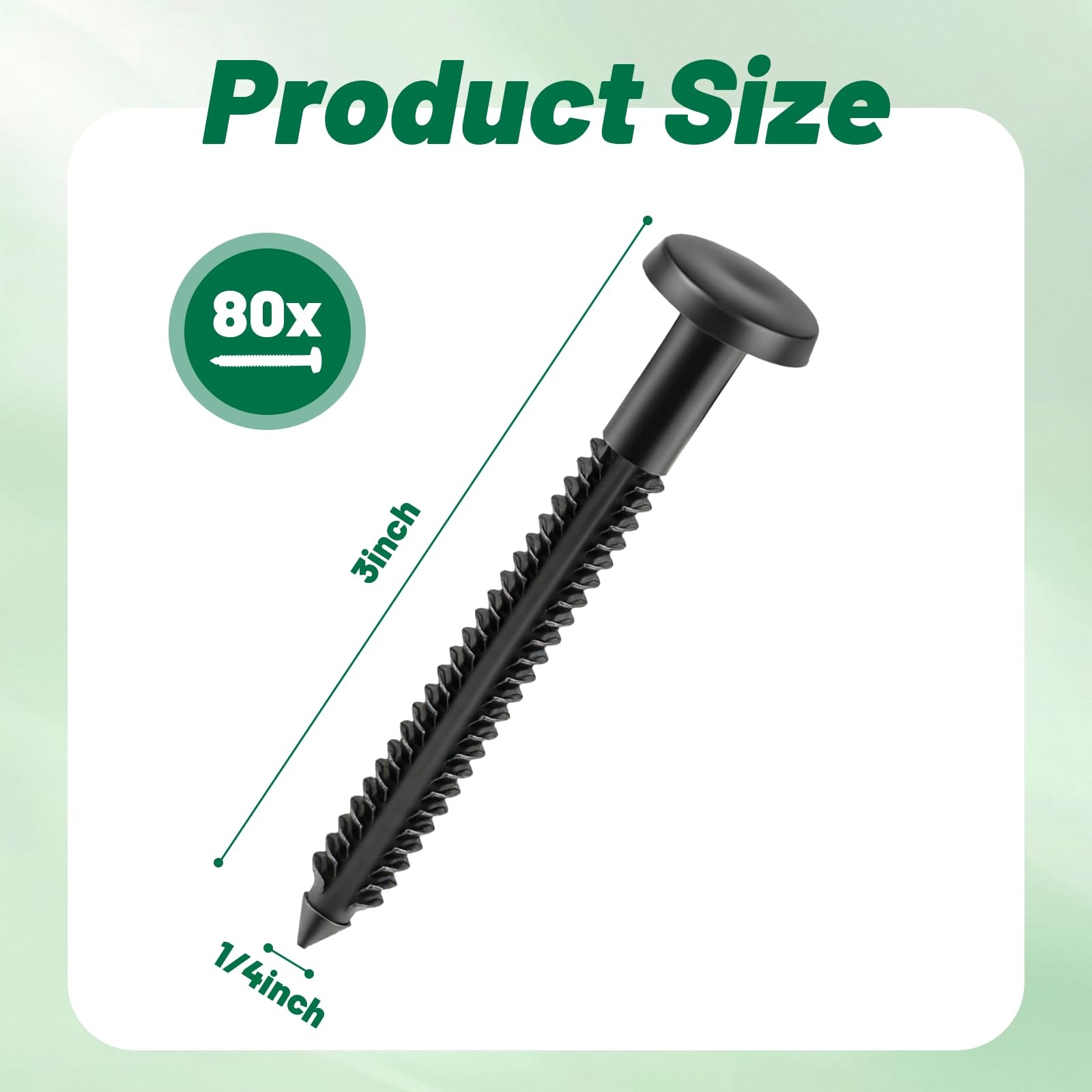 80-Pack 3 Inch Vinyl Shutter Fasteners Black Window Pegs Peg Lok Pins Screws gallery
