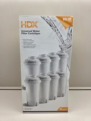 NEW HDX Water Pitcher Universal Replacment Water Filter Cartridges 8-Pack