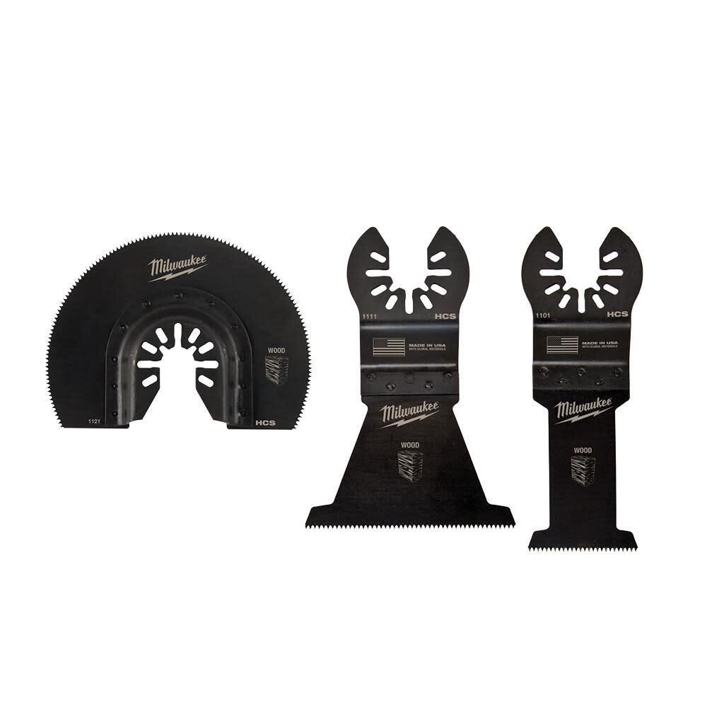 Milwaukee® 49-10-9004 - 3PC WOOD CUTTING MULTI-TOOL BLADE VARIETY PACK gallery