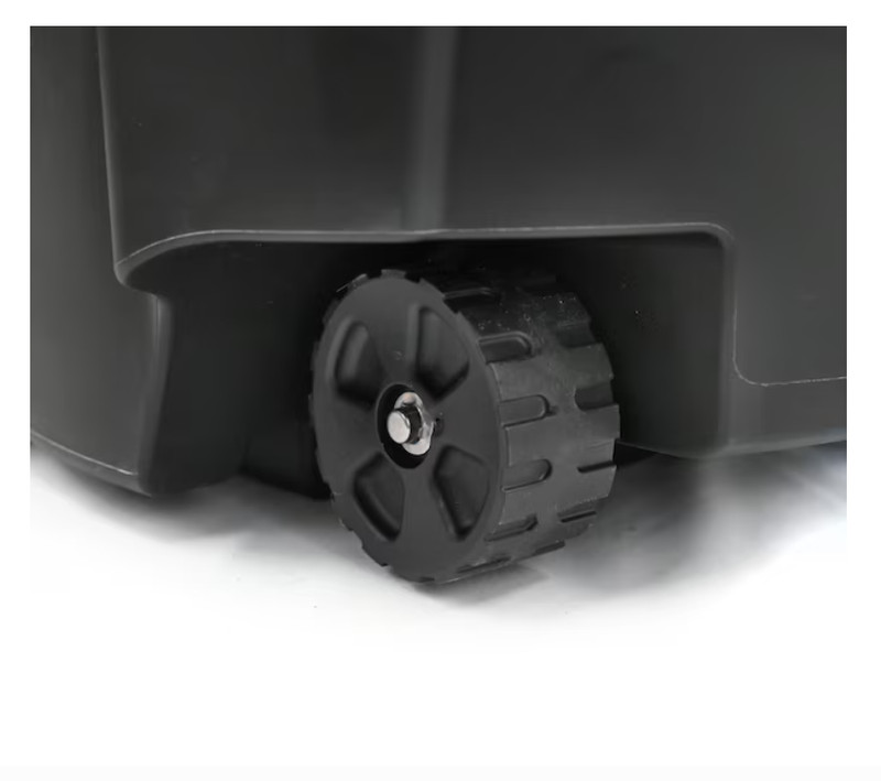 Project Source Black 32 Gal Wheeled Trash Can Detached Lid gallery