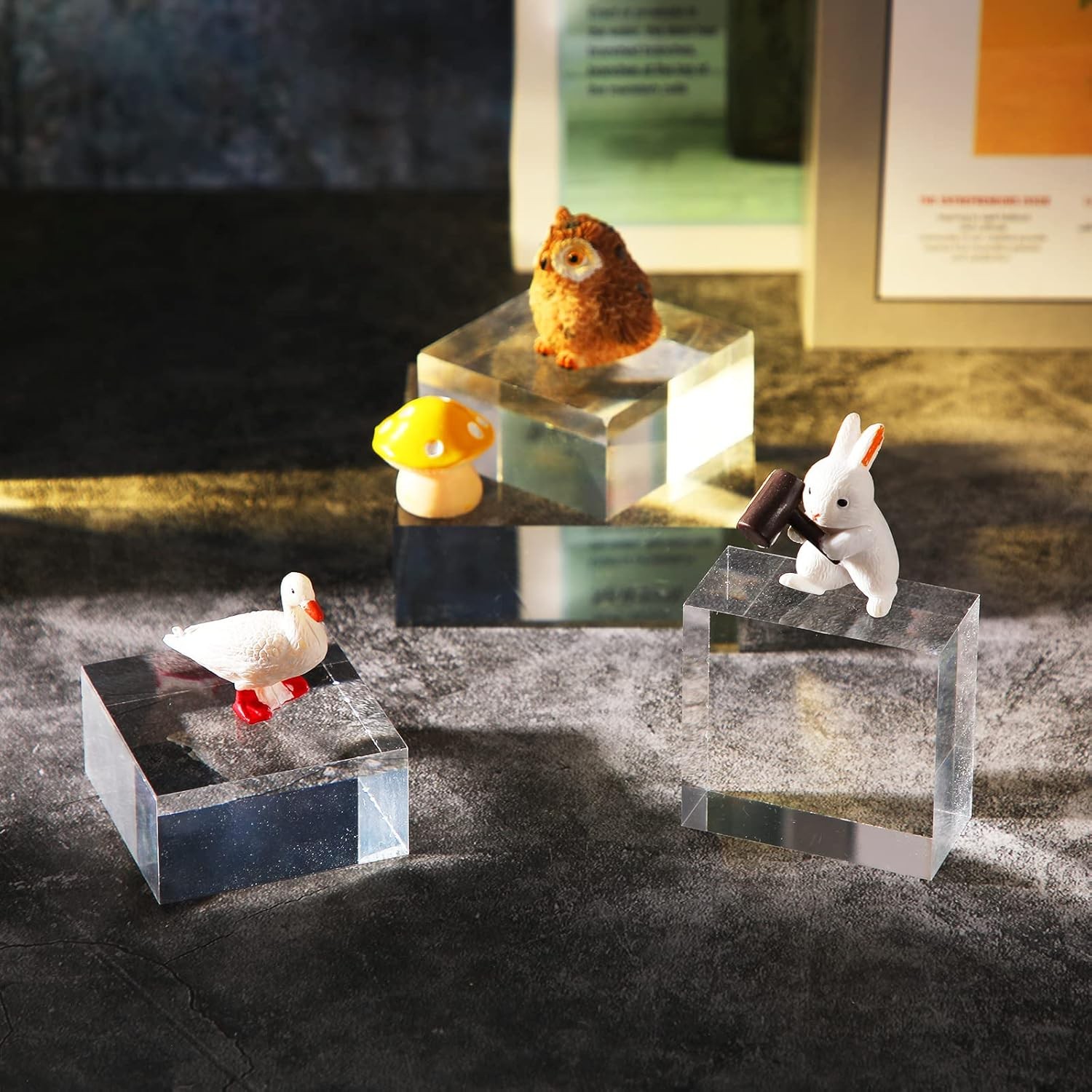 32 Pcs 2 x 2 x 1 Inch Clear Square Display Block Acrylic Polished Acrylic Cube . gallery