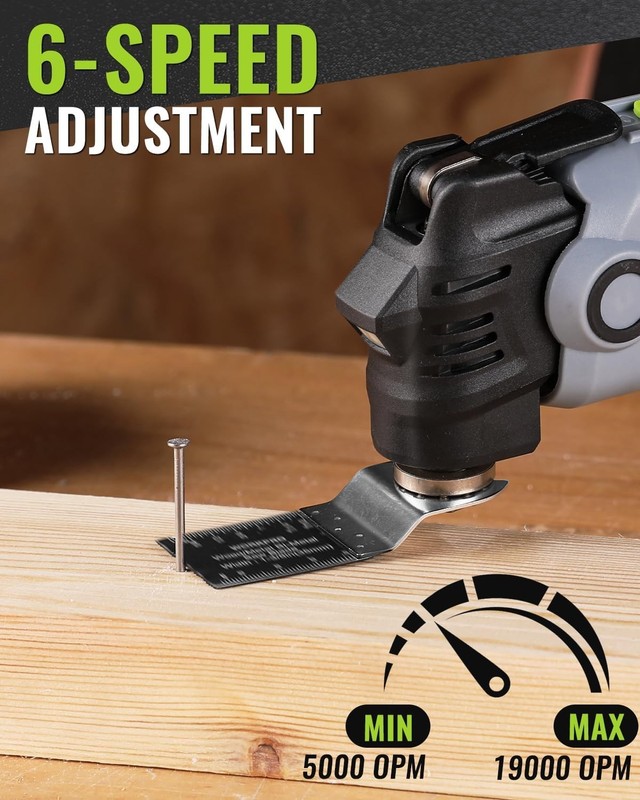 WORKPRO 20V Oscillating Tool Kit, Cordless and Brushless 19,000 RPM Orbiting Mul gallery