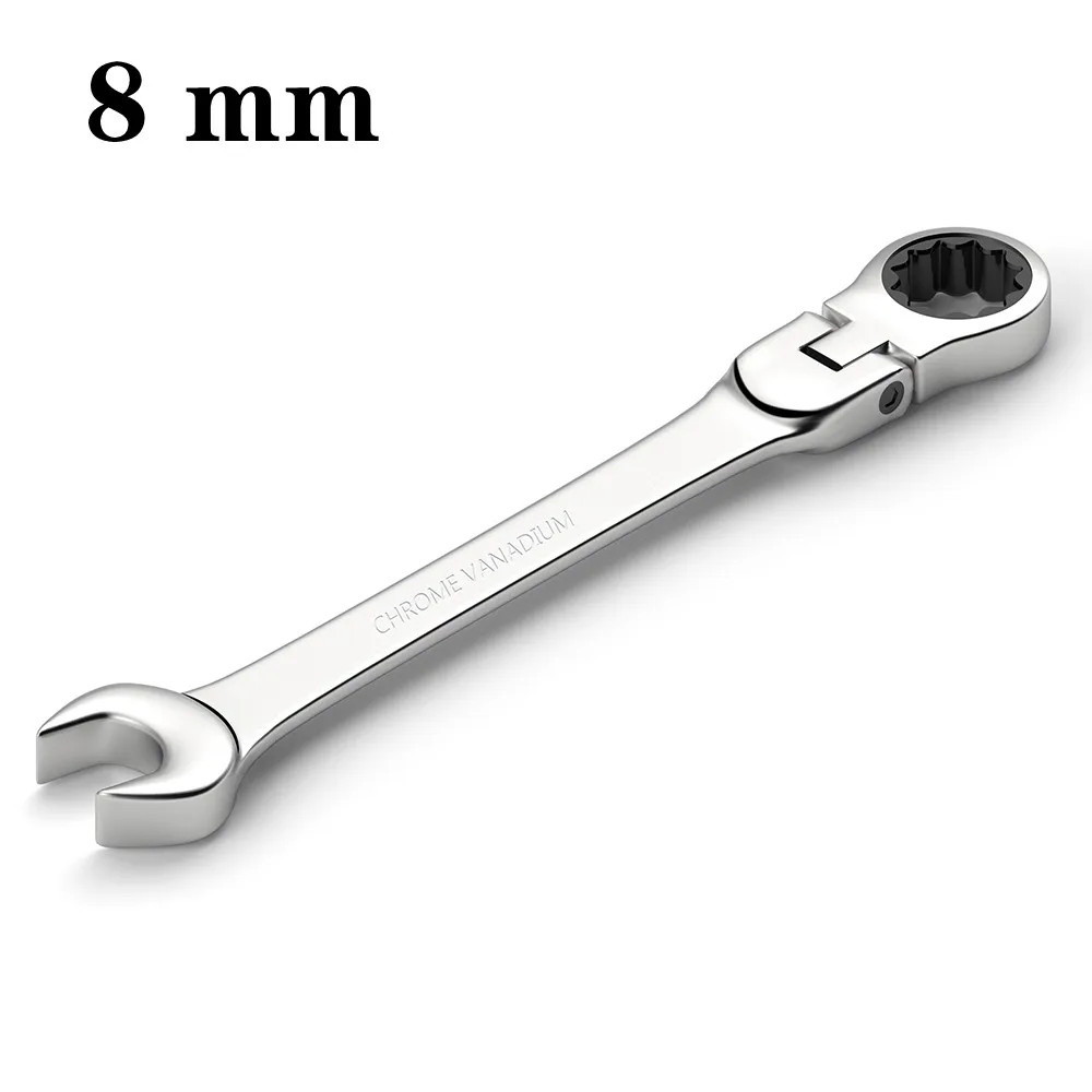 Flex-Head Ratcheting Wrench Set,1Pcs Metric 6-24Mm Chrome Vanadium Steel Univers gallery