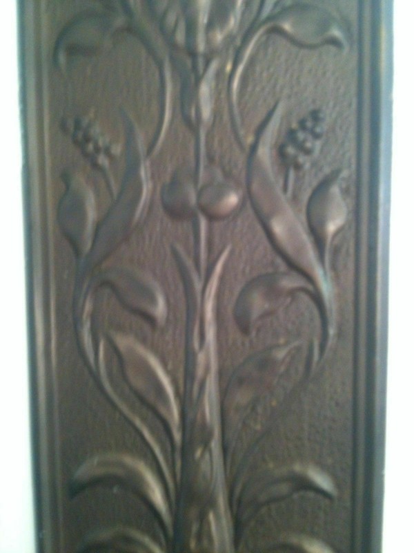 Reclaimed Solid Brass Door Finger Plates Antique brass re finish Oblong 1 gallery