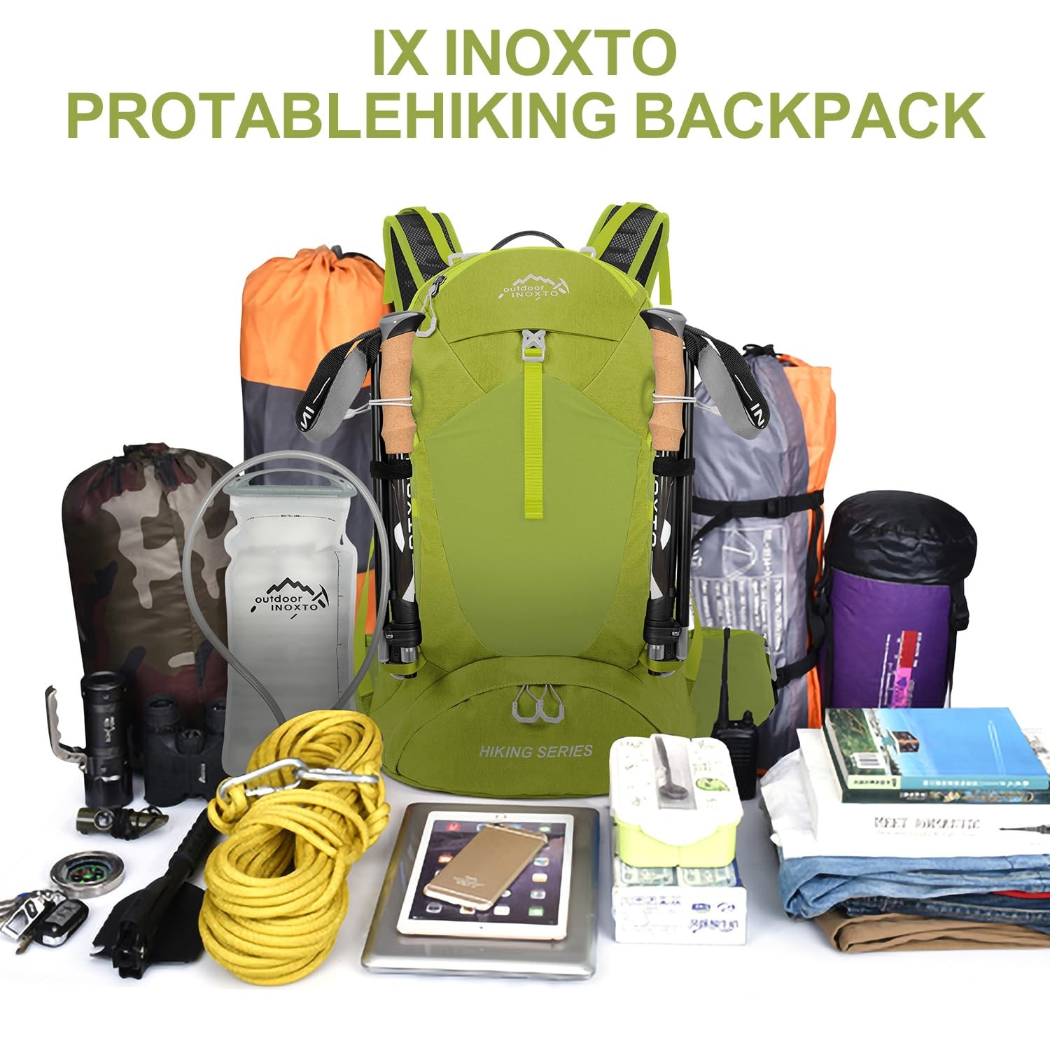 Hiking Backpack 26L/40L Waterproof with 3L Leak-proof Bladder - Lightweight 5