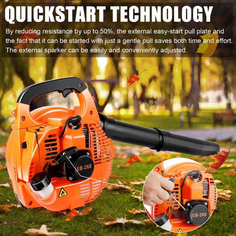 🔥26CC 2-Stroke Upgraded 400CFM 1HP Commercial Handheld Gas Powered Leaf Blower gallery