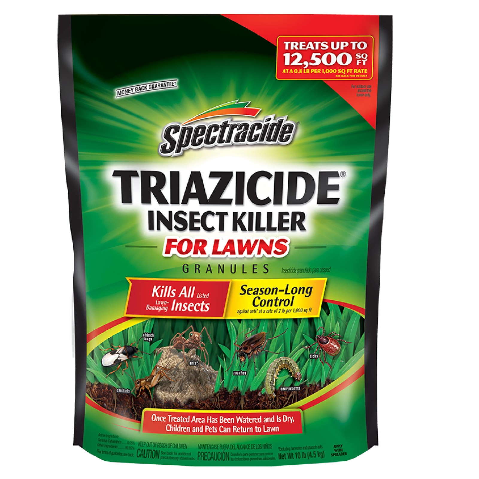 Triazicide Insect Killer for Lawns, Granules Kill Lawn-Damaging Insects, 10 lb gallery