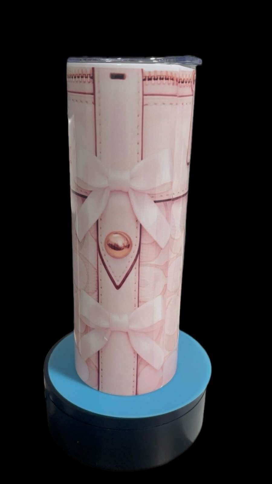20 oz Coach Pink Abstract Logo stainless steel Tumbler With Lid Drink Through gallery